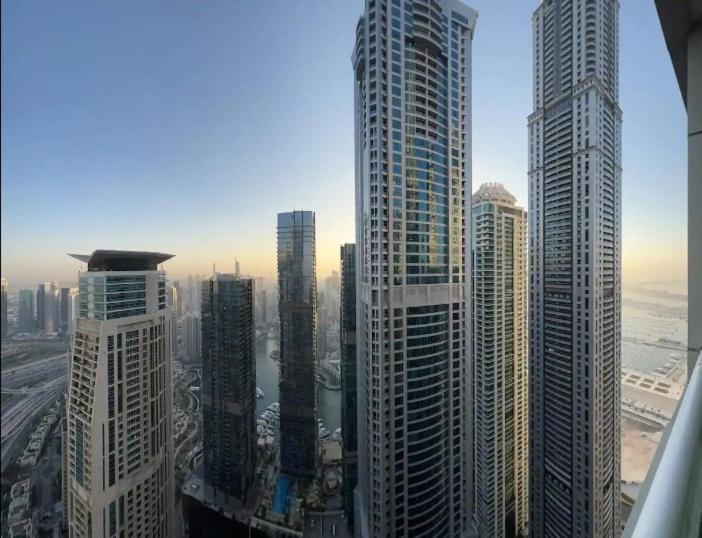 High Floor With City Skyline & Burj Khalifa View 3 Bedroom Unit Marina Дубай Экстерьер фото